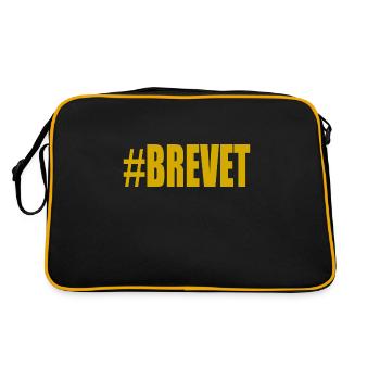 BAC. BACCALAUREAT. BREVET. DNB. EXAMEN. BRAVO - Sac Retro - noir/or - Dos