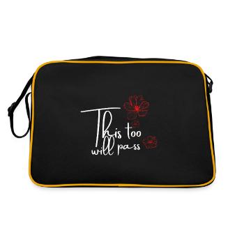 This Too Will Pass – Sufi Weisheit - Retro Tasche - Schwarz/Gold - Hinten