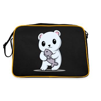 Polar bear - Retro Bag - black/gold - Back