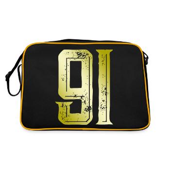 Symbole numérique 91 - Sac Retro - noir/or - Dos
