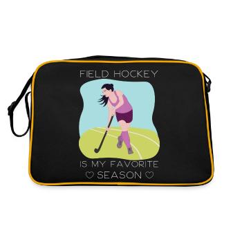Le hockey sur gazon est ma saison préférée de hockey en salle - Sac Retro - noir/or - Dos