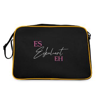 Es Eskaliert Eh - Retro Tasche - Schwarz/Gold - Hinten