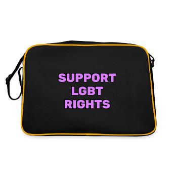 Soutenez les droits LGBT - Sac Retro - noir/or - Dos