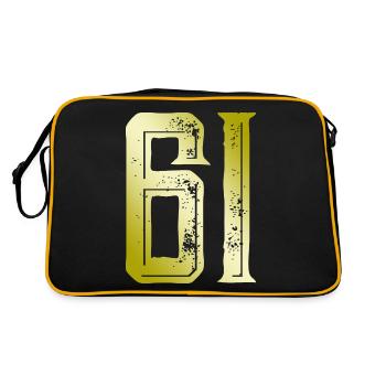 Symbole numérique 61 - Sac Retro - noir/or - Dos