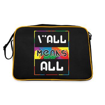 LBGT Flag Gay Pride Human Vintage Rainbow - Retro Bag - black/gold - Back