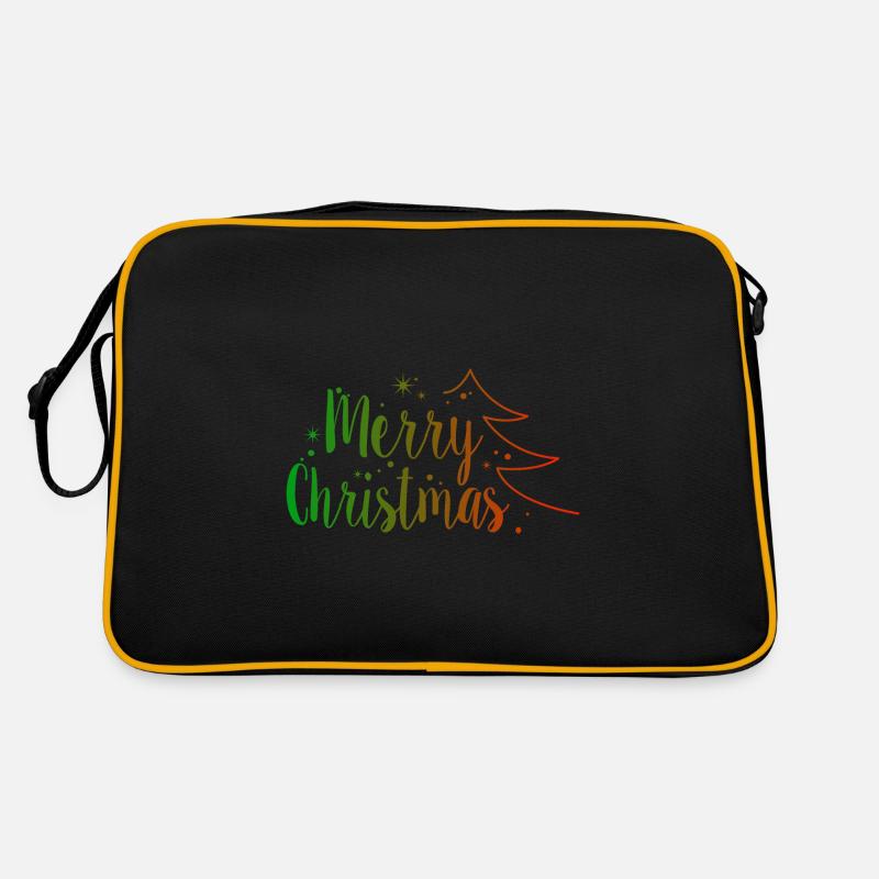 merry christmas - Retro Tasche - Schwarz/Gold