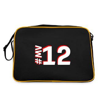 MV12-KARTON - Retro Tasche - Schwarz/Gold - Hinten