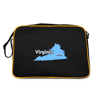 Richmond Virginia Design für stolze Virginier - Retro Tasche - Schwarz/Gold - Hinten