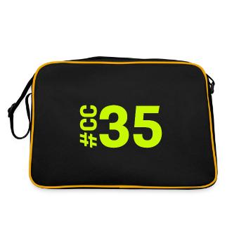 CC35-KARTON - Retro Tasche - Schwarz/Gold - Hinten