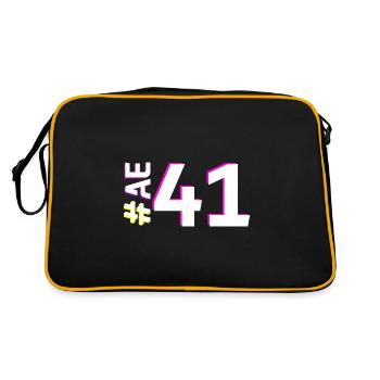 AE41-KARTON - Retro Tasche - Schwarz/Gold - Hinten
