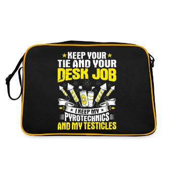 Pyrotechnician Fireworks Pyrotechnics Pyrotechnician - Retro Bag - black/gold - Back