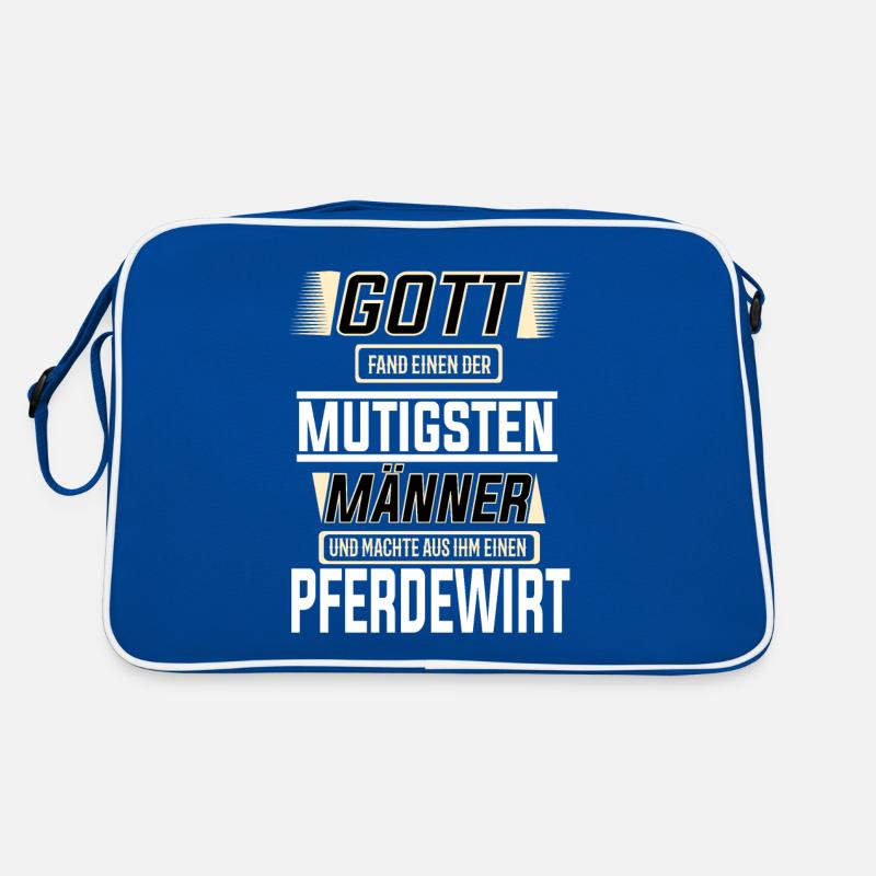 Pferdewirt, einer der mutigsten Männer der Welt Retro Tasche