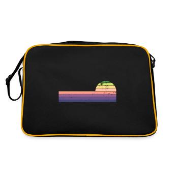 Retro Horizontal Vintage Sunset - Retro Bag - black/gold - Back