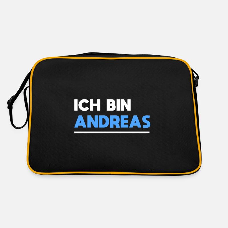 Andreas Name Spruch für stolze Andreas Retro Tasche