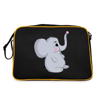 Éléphant - Sac Retro - noir/or - Dos