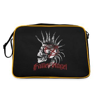 Skull Punk Spikes Inscription Red Punk Anarchy - Retro Bag - black/gold - Back