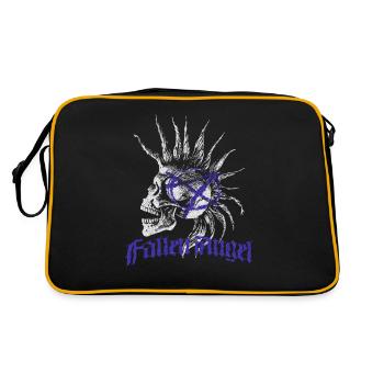 Skull Punk Spikes Inscription Red Punk Anarchy Ni - Retro Bag - black/gold - Back