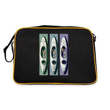 Kayak Canoë Pédalo sur l’eau Sports - Sac Retro - noir/or - Dos