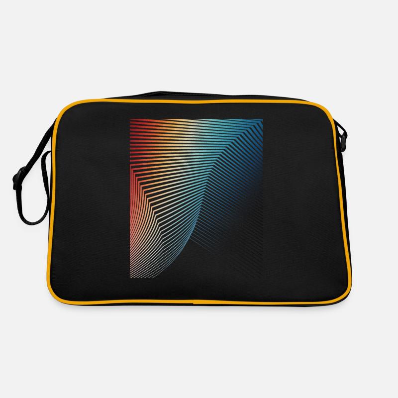 abstract geometric pattern spiral wave Retro Bag