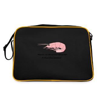 Prawn Joke.png - Retro Bag - black/gold - Back