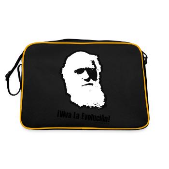 Charles Darwin: Viva La Evolucion! - Sac Retro - noir/or - Dos