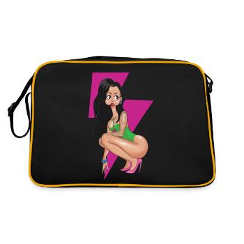 Pin-up de foudre rose - Sac Retro - noir/or - Dos