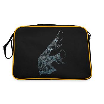 Halterlose Strümpfe 01 - Stockings 01 - Retro Tasche - Schwarz/Gold - Hinten
