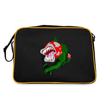 plante carnivore - Sac Retro - noir/or - Dos