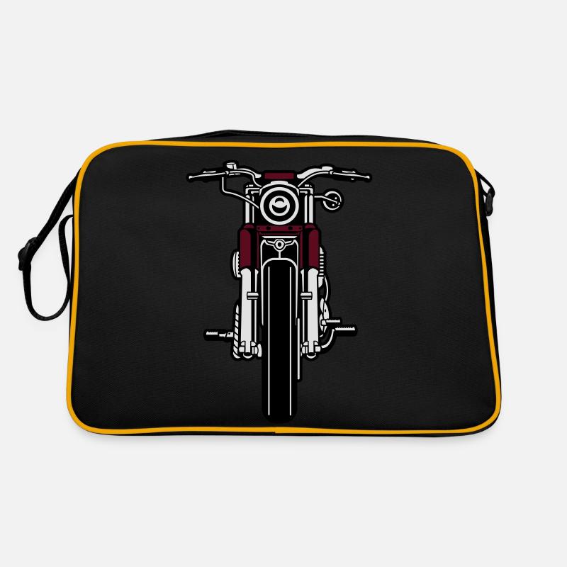 Motorrad - Retro Tasche - Schwarz/Gold