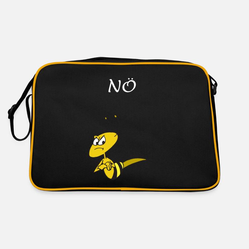 nö biene - Retro Tasche - Schwarz/Gold