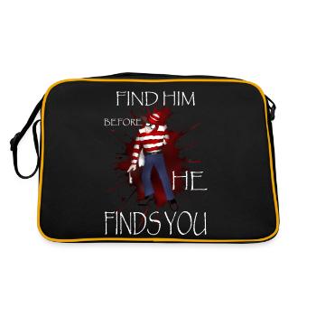 find him before he finds you! - Sac Retro - noir/or - Dos