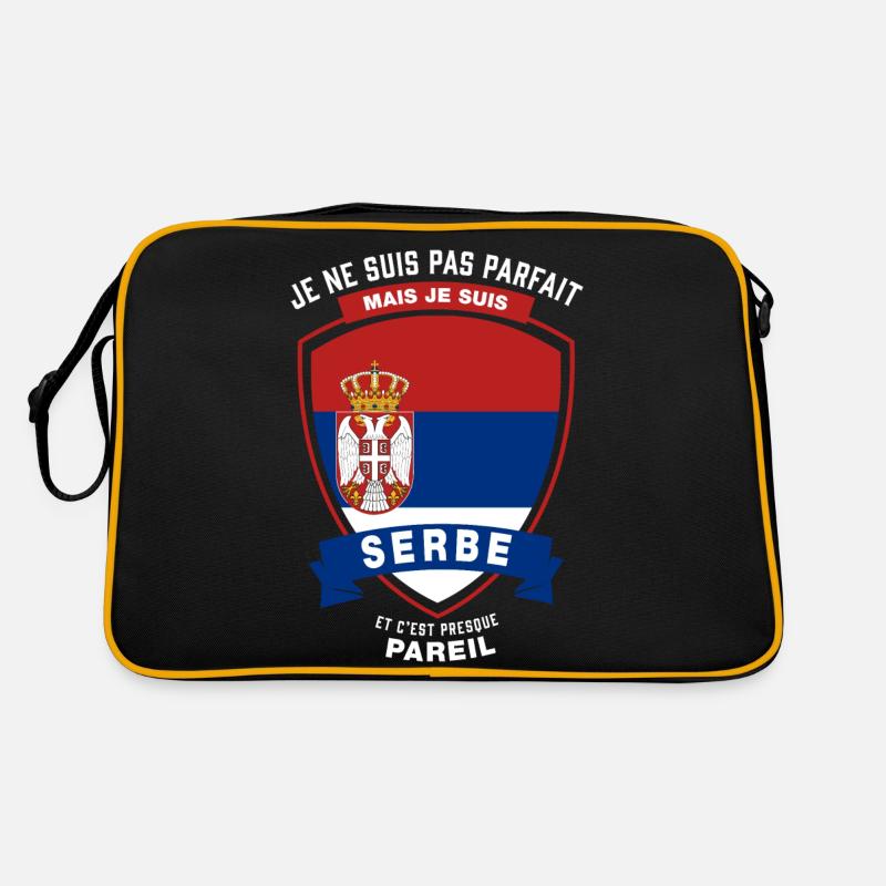 Serbe Parfait - Sac Retro - noir/or