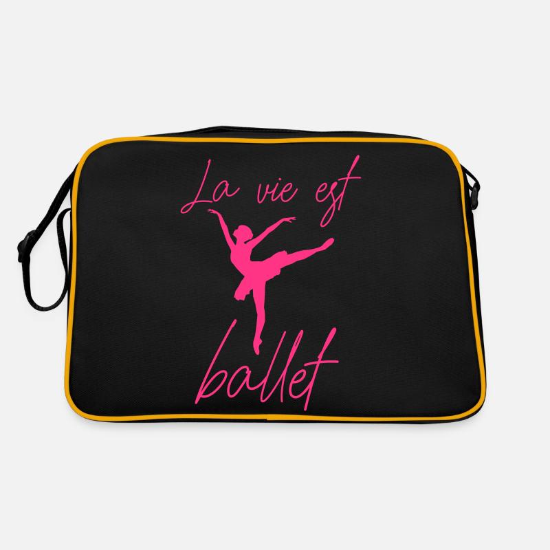 La vie est ballet - Sac Retro - noir/or