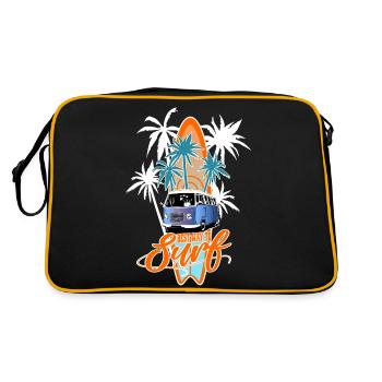 Surf - camionnette - Sac Retro - noir/or - Dos