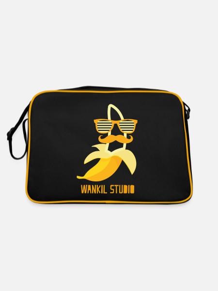 Hipster Banana - Sac Retro - noir/or - Dos
