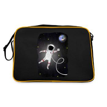 Astronaut - Retro Tasche - Schwarz/Gold - Hinten