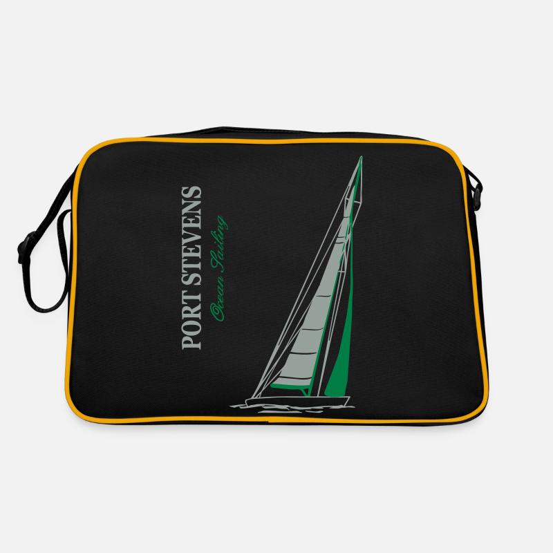 Ocean Sailing Maritim - Retro Tasche - Schwarz/Gold