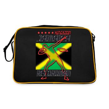 kingston jamaica recordman usain bolt - Sac Retro - noir/or - Dos