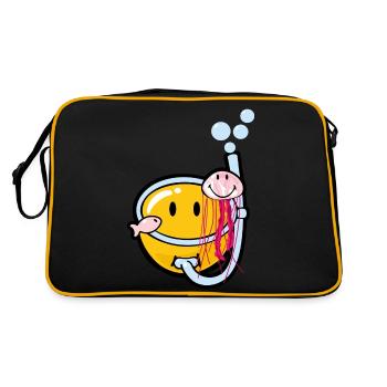 Smiley Snorkeling - Retro Bag - black/gold - Back