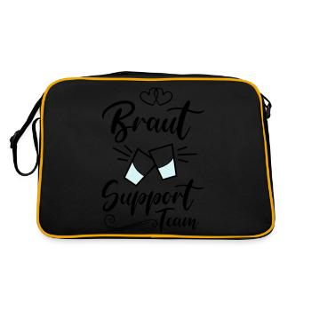 braut support team kurze - Retro Tasche - Schwarz/Gold - Hinten