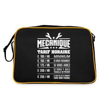 TARIF HORAIRE MÉCANICIEN - Sac Retro - noir/or - Dos