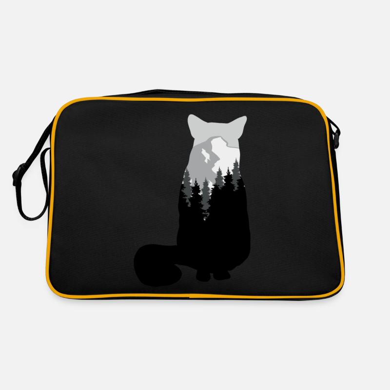 Der Wolf als Teil des Ökosystems Wildtiere Retro Tasche
