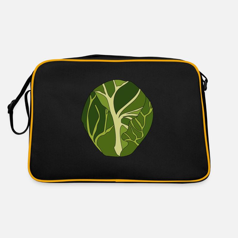 Rosenkohl - Retro Tasche - Schwarz/Gold
