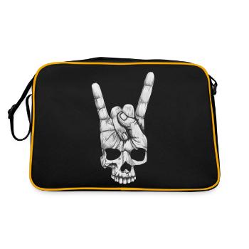 Rock On Hand-Skull - Retro Bag - black/gold - Back