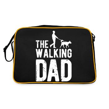 Hundehalter Hundepapa Gassi - Retro Tasche - Schwarz/Gold - Hinten