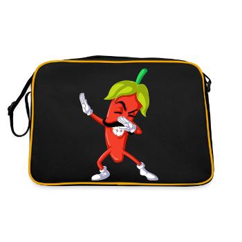 Pfeffer dabbing - Retro Tasche - Schwarz/Gold - Hinten