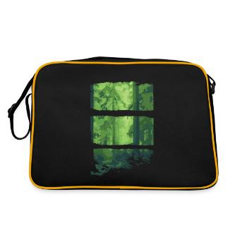 FORÊT - Sac Retro - noir/or - Dos