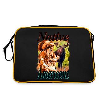 Native Americans 4 - Sac Retro - noir/or - Dos