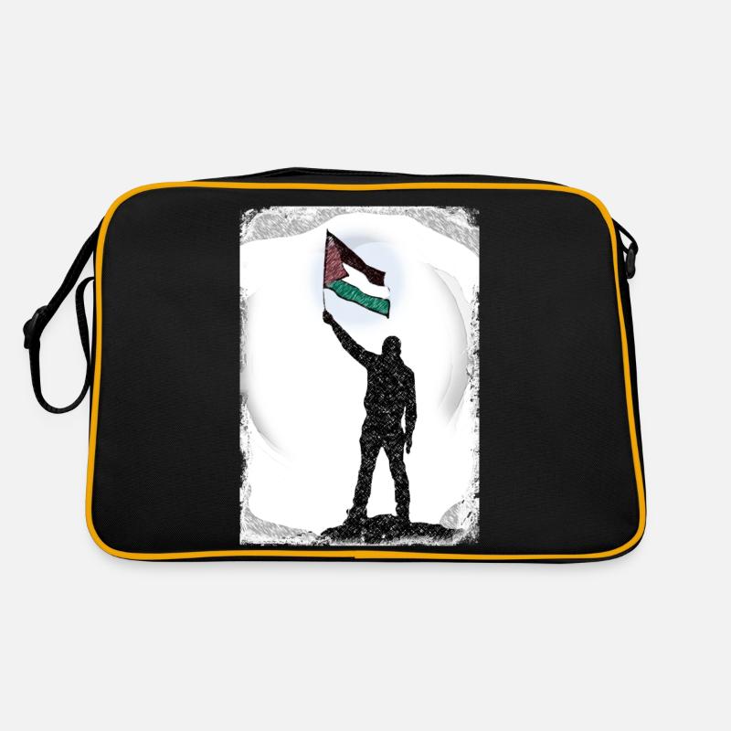 Palestine Drapeau Vies Comptent P11 - Sac Retro - noir/or
