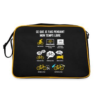 LE VELO PENDANT MON TEMPS LIBRE - Sac Retro - noir/or - Dos